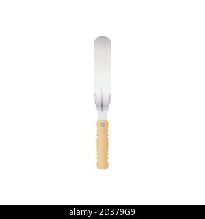 Spreizer Spatel Vektor-Illustration isoalted auf weißem Hintergrund. Vereisung und froasting Werkzeuge. Geeignet für 3d Realistic Mockup. 33/35 Stock Vektor