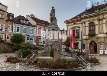 Rathaus, Rathaus Weitra, Waldviertel, Österreich Stockfoto