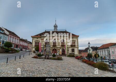 Rathaus, Rathaus Weitra, Waldviertel, Österreich Stockfoto