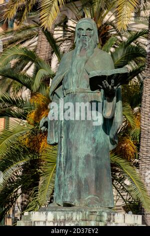 Ramon Llull, Horacio de Eguía, 1966, Bronce y piedra, Paseo de Sagrera, Palma, Mallorca, balearen, Spanien Stockfoto