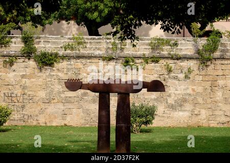 Tòtem, Alfons Sard, 1990, Hierro, Parc de la Mar, Palma, Mallorca, balearen, Spanien Stockfoto