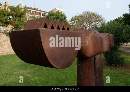 Tòtem, Alfons Sard, 1990, Hierro, Parc de la Mar, Palma, Mallorca, balearen, Spanien Stockfoto