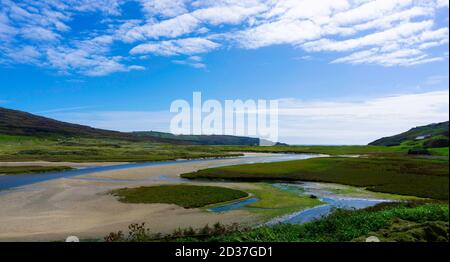 Die Landschaft rund um Barleycove Beach in West Cork, Irland. Der Strand wurde von der Europäischen Union als besonderes Schutzgebiet ausgewiesen. Stockfoto