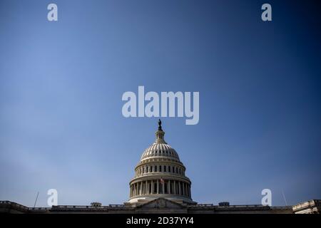 Washington, Vereinigte Staaten Von Amerika. Oktober 2020. Das Kapitol der Vereinigten Staaten wird am 7. Oktober 2020 in Washington, DC gesehen.Quelle: Samuel Corum/CNP Quelle: dpa/Alamy Live News Stockfoto