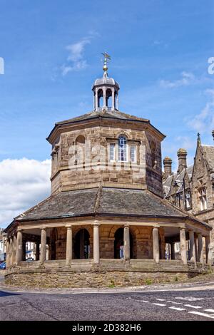 Barnard Castle ist eine Marktstadt in Teesdale, County Durham, England. Es ist nach dem Schloss benannt, um das es herum gebaut wurde. Juli 2020 Stockfoto