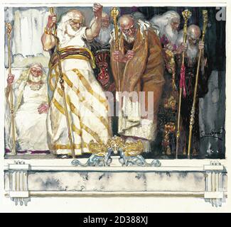 Kupka Frantisek - Illustrationen zu 'les Erinnyes' von Leconte De Lisle 10 - Les Veillards - Tschechische Republik und Slowakei Schule - 19. Jahrhundert Stockfoto