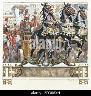 Kupka Frantisek - Illustrationen zu 'les Erinnyes' von Leconte De Lisle 01 - Le Char - Tschechische Republik und Slowakei Schule - 19. Jahrhundert Stockfoto