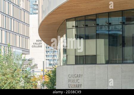 4. Oktober 2020 - Calgary Alberta Kanada - Calgarys neues Zentrale öffentliche Bibliothek Stockfoto