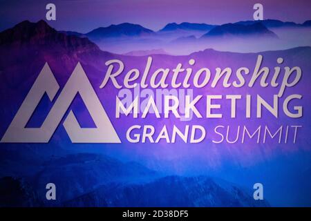 Salt Lake City, UT, USA - 8. August 2019: The Relationship Marketing Grand Summit Stockfoto