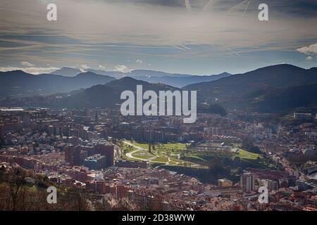 Panoramablick auf Bilbao, Spanien Stockfoto