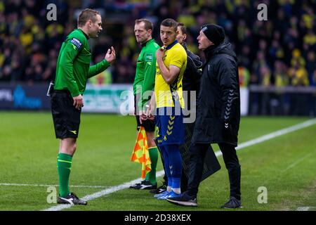 Brondby, Dänemark. März 2020. Josip Radosevic (22) von Broendby, WENN er während des 3F Superliga-Spiels zwischen Broendby IF und Lyngby Boldklub im Brondby Stadium gesehen wurde. (Foto: Gonzales Photo - Thomas Rasmussen). Stockfoto