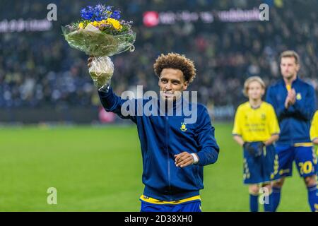 Brondby, Dänemark. November 2018. Hany Mukhtar (10) von Broendby, WENN vor dem 3F Superliga-Spiel zwischen Broendby IF und Aarhus GF im Brondby Stadium gesehen. (Foto: Gonzales Photo - Thomas Rasmussen). Stockfoto