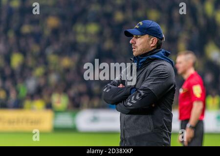 Brondby, Dänemark. November 2018. Manager von Broendby IF Alexander Zorniger gesehen während der 3F Superliga Spiel zwischen Broendby IF und Aarhus GF im Brondby Stadium. (Foto: Gonzales Photo - Thomas Rasmussen). Stockfoto