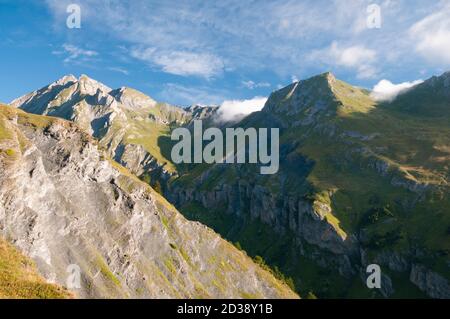 Beaufortain-Massiv bei Fort de la Platte, Alpen, Savoie (73), Auvergne-Rhone-Alpes, Frankreich Stockfoto