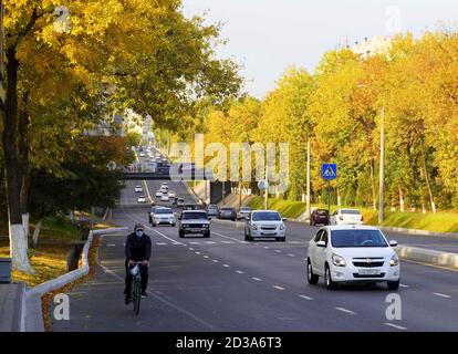 (201008) --TASCHKENT, 8. Oktober 2020 (Xinhua) -- das Foto vom 6. Oktober 2020 zeigt eine Herbstansicht von Taschkent, Usbekistan. (Foto von Zafar Khalilov/Xinhua) Stockfoto