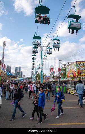 9. Juli 2019, Calgary Stampede, Calgary, Alberta, Kanada. WestJet Skyride an der Stampede Midway. Stockfoto