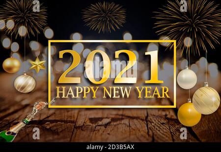 Happy Neujahr 2021 Karten Hintergrund Stockfoto
