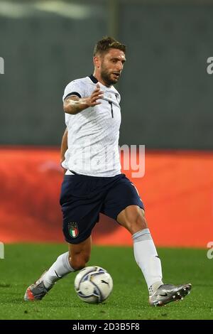 Florenz, Italien. Oktober 2020. Domenico Berardi (Italien) während des UEFA Nations League-Spiels zwischen Italien 6-0 Moldawien im Artemio Franchi-Stadion am 07. Oktober 2020 in Florenz, Italien. Foto von Maurizio Borsari/AFLO Quelle: Aflo Co. Ltd./Alamy Live News Stockfoto