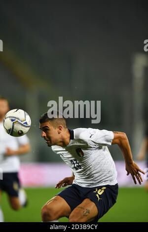 Florenz, Italien. Oktober 2020. Gianluca Mancini (Italien) während des UEFA Nations League-Spiels zwischen Italien 6-0 Moldawien im Artemio Franchi-Stadion am 07. Oktober 2020 in Florenz, Italien. Foto von Maurizio Borsari/AFLO Quelle: Aflo Co. Ltd./Alamy Live News Stockfoto