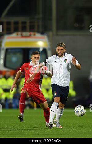 Florenz, Italien. 7. Oktober 2020. Während des UEFA Nations League-Spiels zwischen Italien 6-0 Moldawien im Artemio Franchi Stadion am 07. Oktober 2020 in Florenz, Italien. Foto von Maurizio Borsari/AFLO Quelle: Aflo Co. Ltd./Alamy Live News Stockfoto