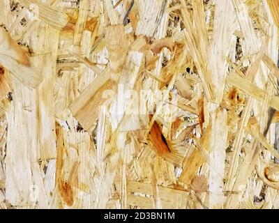 Spanplatte hellbraun. Nahaufnahme der Hintergrundstruktur. Stockfoto