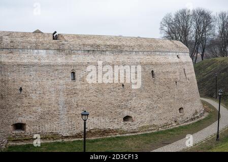 Bastion der Verteidigungsmauer, Vilnius, Litauen. Stockfoto