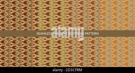 Seamless Ancient Egyptian Pattern Set Vektor Illustration Art Stock Vektor