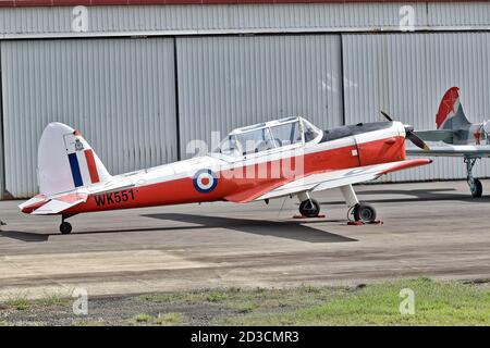 AUCKLAND, NEUSEELAND - 30. März 2019: Auckland / Neuseeland - 30 2019. März: De Havilland DHC-1 Chipmunk T.10 am Flughafen Ardmore Stockfoto