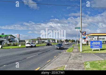 AUCKLAND, NEUSEELAND - 02. Apr 2019: Auckland / Neuseeland - 2. April 2019: Blick auf die Harris Road in East Tamaki Stockfoto