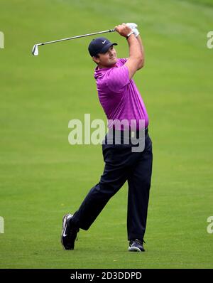 Der US-Amerikaner Patrick Reed in Aktion während des ersten Tages für die BMW PGA Championship im Wentworth Club, Virginia Water. Stockfoto