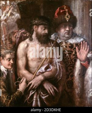 Christus dem Volk gezeigt (Ecce Homo), Gemälde von Tizian (Tiziano Vecellio), 1570-1576 Stockfoto