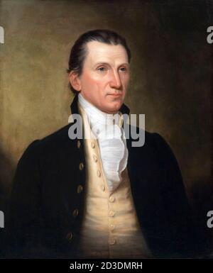 James Monroe (1758-1831), amerikanischer Staatsmann und Gründungsvater, Fünfter Präsident der Vereinigten Staaten, Porträtmalerei von James Herring nach John Vanderlyn, um 1834 Stockfoto