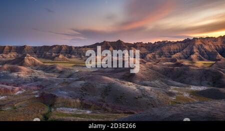 Painted Hills in den South Dakota Badlands Stockfoto