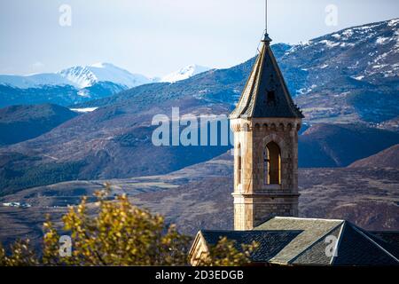 Turm von das, Cerdanya. Stockfoto