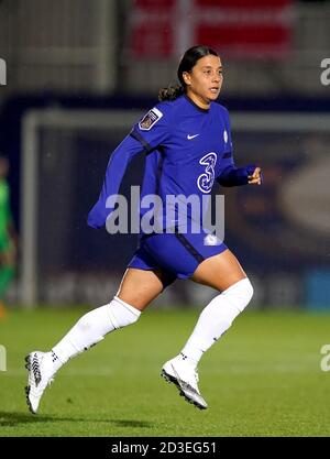 Chelsea's Sam Kerr während des FA Continental League Cup Spiels in Kingsmeadow, London. Stockfoto