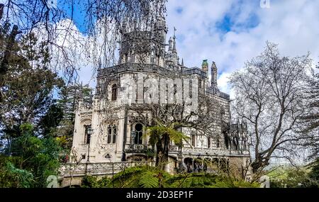 Der Regaleira Palace (Quinta da Regaleira). Sintra, Portugal Stockfoto