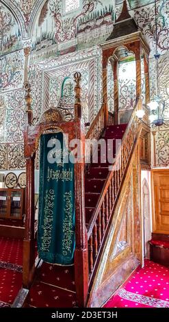 Das Innere der et'hem Bey Moschee. Tirana, Albanien Stockfoto