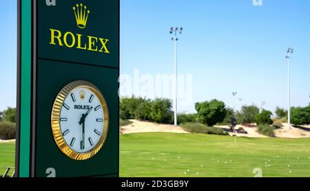Doha, Katar - 26. Februar 2019: Rolex-Uhr im Golfplatz von Doha, Katar Stockfoto