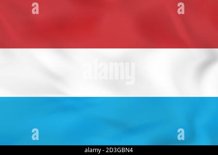 Luxemburg winkende Flagge. Luxemburg Nationalflagge Hintergrund Textur. Vektorgrafik. Stock Vektor
