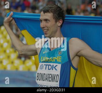 Bohdan Bondarenko von Ukraine Finale Hochsprung Männer während des Championnat du Monde Athlétisme 2013, am 12 2013. August in Moscou - Foto Laurent Lairys / DPPI Stockfoto