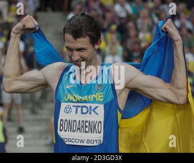 Bohdan Bondarenko von Ukraine Finale Hochsprung Männer während des Championnat du Monde Athlétisme 2013, am 12 2013. August in Moscou - Foto Laurent Lairys / DPPI Stockfoto