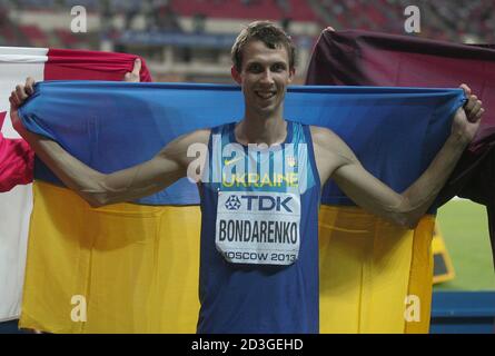 Bohdan Bondarenko von Ukraine Finale Hochsprung Männer während des Championnat du Monde Athlétisme 2013, am 12 2013. August in Moscou - Foto Laurent Lairys / DPPI Stockfoto