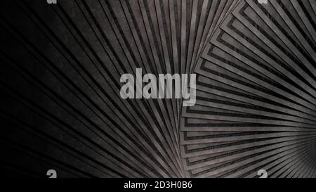 Abstrakte dunkle Spirale Hintergrund 3d Rendering Illustration Stockfoto