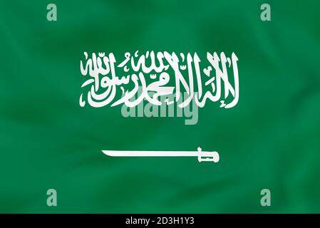 Saudi-Arabien winkt Flagge. Saudi-Arabien Nationalflagge Hintergrund Textur. Vektorgrafik. Stock Vektor