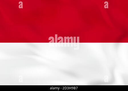 Indonesien winkt Flagge. Indonesien Nationalflagge Hintergrund Textur. Vektorgrafik. Stock Vektor