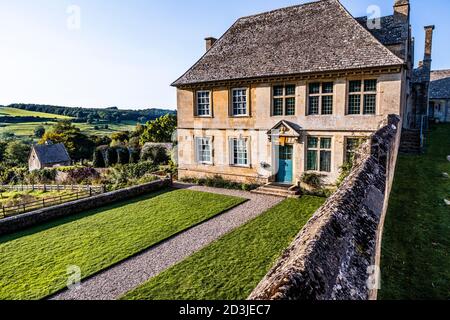 Abendlicht auf Snowshill Manor im Cotswold Dorf Snowshill, Gloucestershire UK Stockfoto