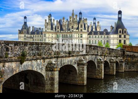 Chambord Castle - Meisterwerk der Renaissance-Architektur. Berühmte Loire-Tal in Frankreich Stockfoto