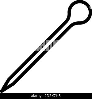 Zahnstocher-Symbol, Umriss-Stil Stock Vektor