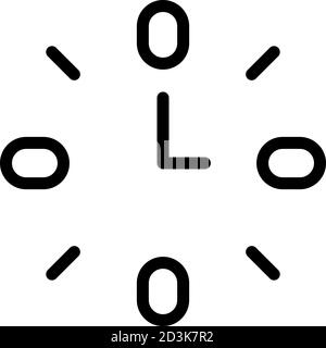 Lineare Wanduhr Symbol, Umriss Stil Stock Vektor