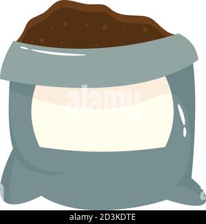 Düngemittel Sack Garten flache Stil Symbol Vektor Illustration Design Stock Vektor